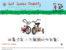 Tablet Screenshot of justjuniorsdisability.com